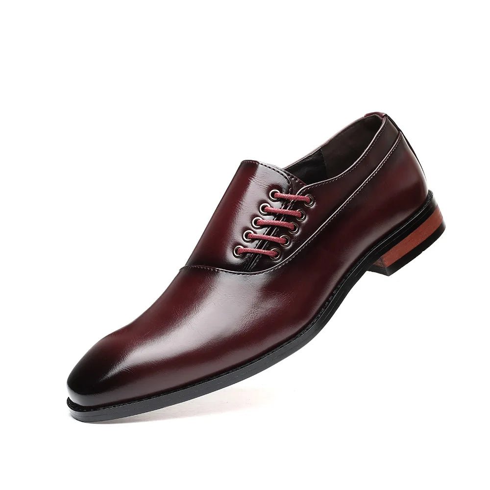 Genuine leather Oxford shoes featuring stylish side lace design and comfortable insoles for all-day wear. 7