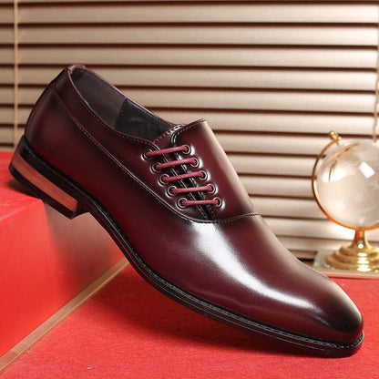 Genuine leather Oxford shoes featuring stylish side lace design and comfortable insoles for all-day wear. 6