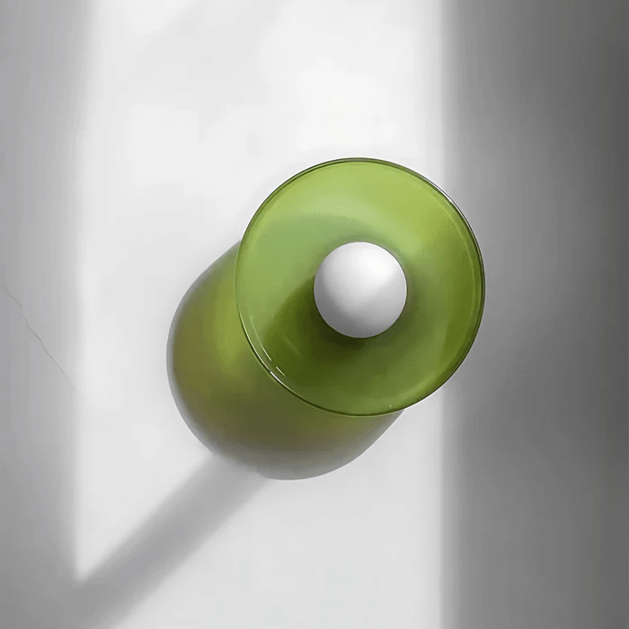 Glass lamp with soothing light, featuring a timeless design perfect for halls and balconies, crafted from durable glass for long-lasting use. 0