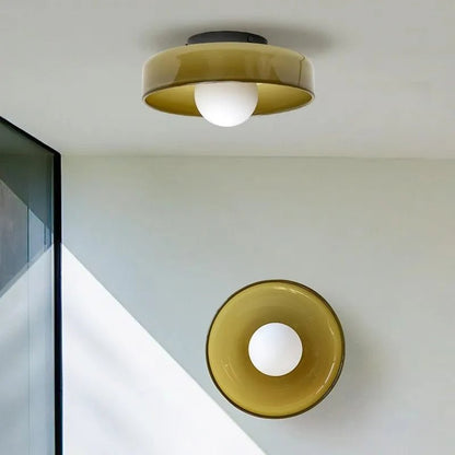 Glass lamp with soothing light, featuring a timeless design perfect for halls and balconies, crafted from durable glass for long-lasting use. 6
