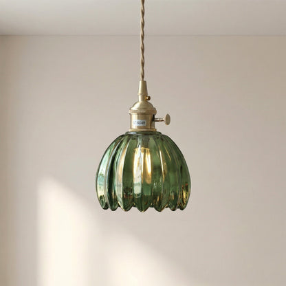 Glass pendant lamp featuring a minimalist Japanese design, adjustable height, perfect for modern kitchen lighting. 0