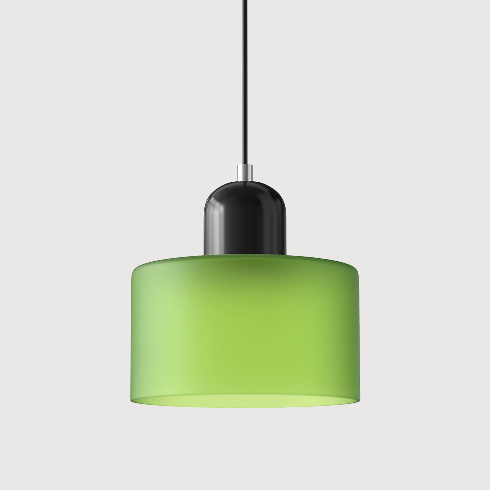 Glass pendant lamp featuring a modern geometric design, equipped with energy-efficient LED lighting, perfect for enhancing kitchen or dining area decor. 15