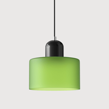Glass pendant lamp featuring a modern geometric design, equipped with energy-efficient LED lighting, perfect for enhancing kitchen or dining area decor. 15