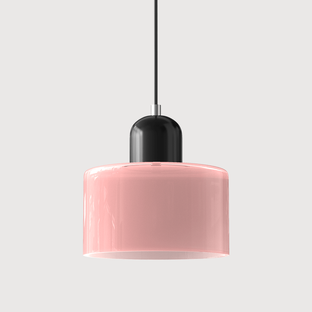 Glass pendant lamp featuring a modern geometric design, equipped with energy-efficient LED lighting, perfect for enhancing kitchen or dining area decor. 8