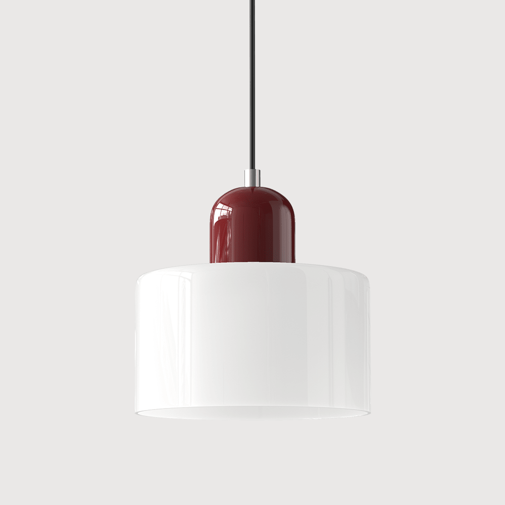 Glass pendant lamp featuring a modern geometric design, equipped with energy-efficient LED lighting, perfect for enhancing kitchen or dining area decor. 30