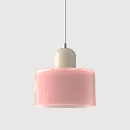 Glass pendant lamp featuring a modern geometric design, equipped with energy-efficient LED lighting, perfect for enhancing kitchen or dining area decor. 28