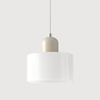 Glass pendant lamp featuring a modern geometric design, equipped with energy-efficient LED lighting, perfect for enhancing kitchen or dining area decor. 9