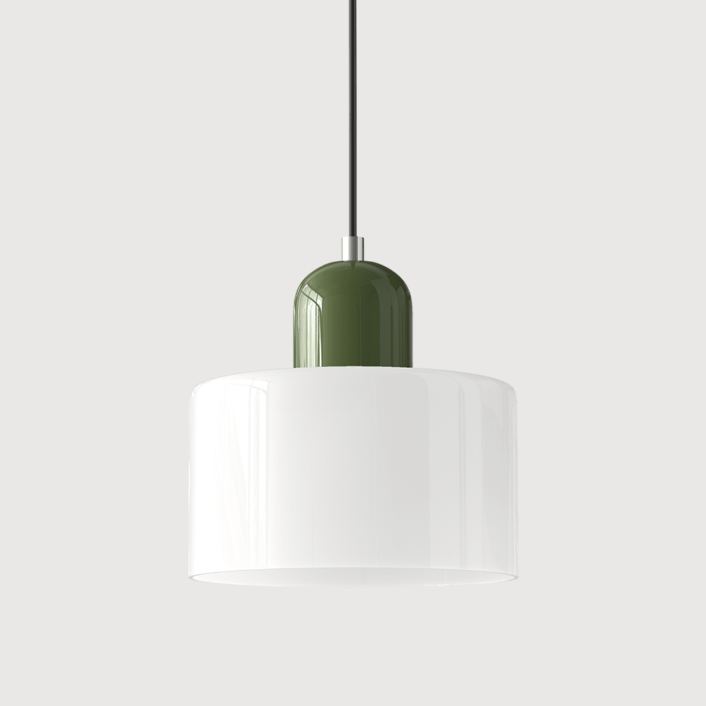 Glass pendant lamp featuring a modern geometric design, equipped with energy-efficient LED lighting, perfect for enhancing kitchen or dining area decor. 20
