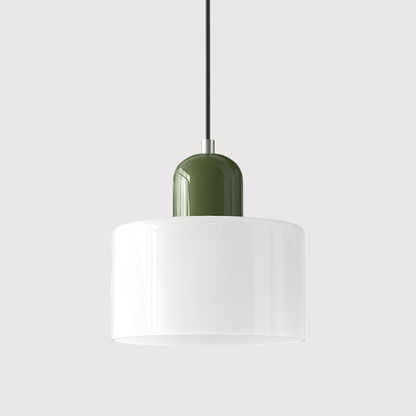 Glass pendant lamp featuring a modern geometric design, equipped with energy-efficient LED lighting, perfect for enhancing kitchen or dining area decor. 20