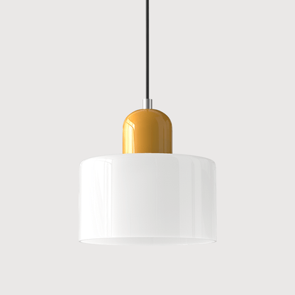 Glass pendant lamp featuring a modern geometric design, equipped with energy-efficient LED lighting, perfect for enhancing kitchen or dining area decor. 39
