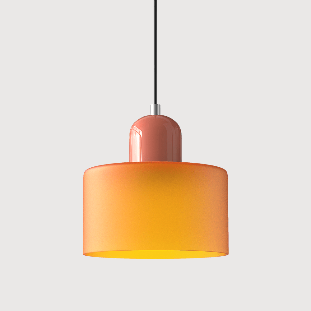 Glass pendant lamp featuring a modern geometric design, equipped with energy-efficient LED lighting, perfect for enhancing kitchen or dining area decor. 37