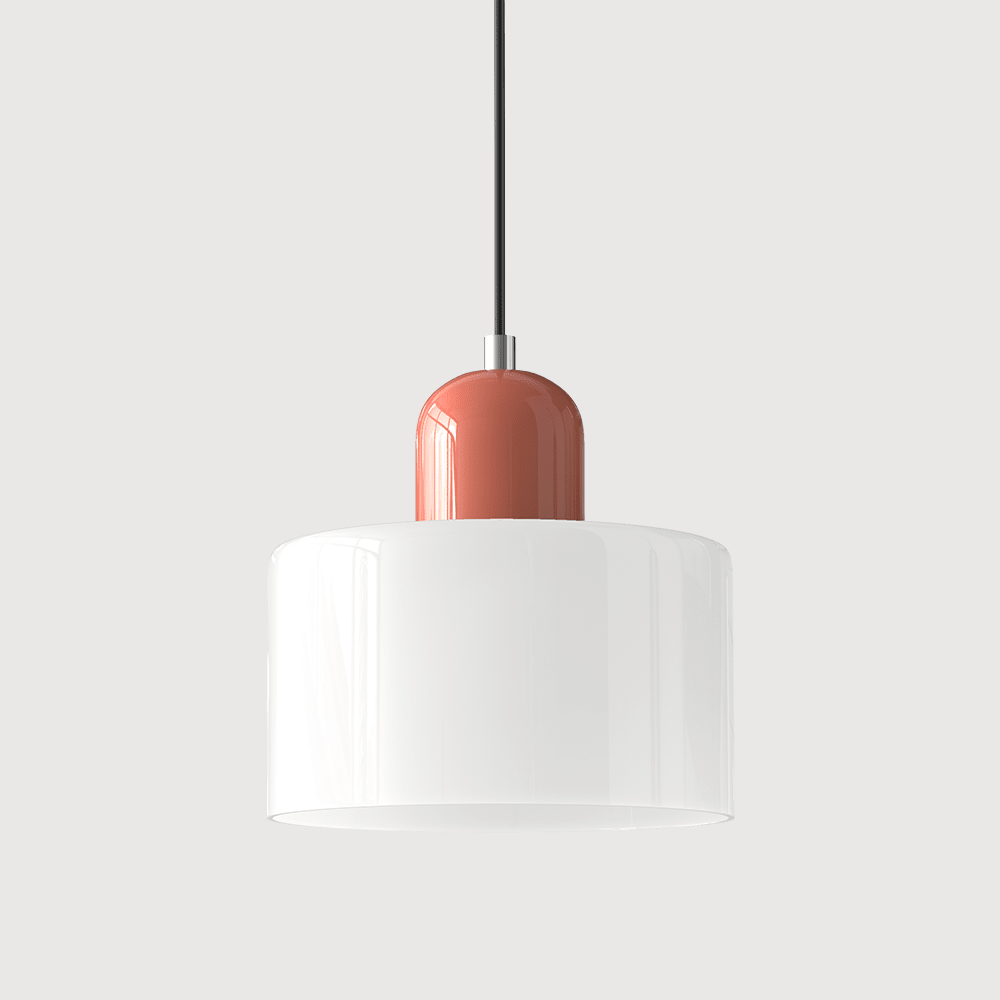 Glass pendant lamp featuring a modern geometric design, equipped with energy-efficient LED lighting, perfect for enhancing kitchen or dining area decor. 32