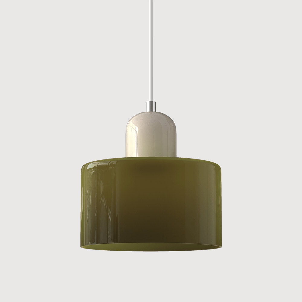 Glass pendant lamp featuring a modern geometric design, equipped with energy-efficient LED lighting, perfect for enhancing kitchen or dining area decor. 16