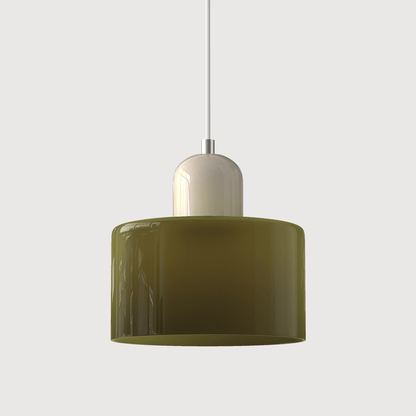 Glass pendant lamp featuring a modern geometric design, equipped with energy-efficient LED lighting, perfect for enhancing kitchen or dining area decor. 16