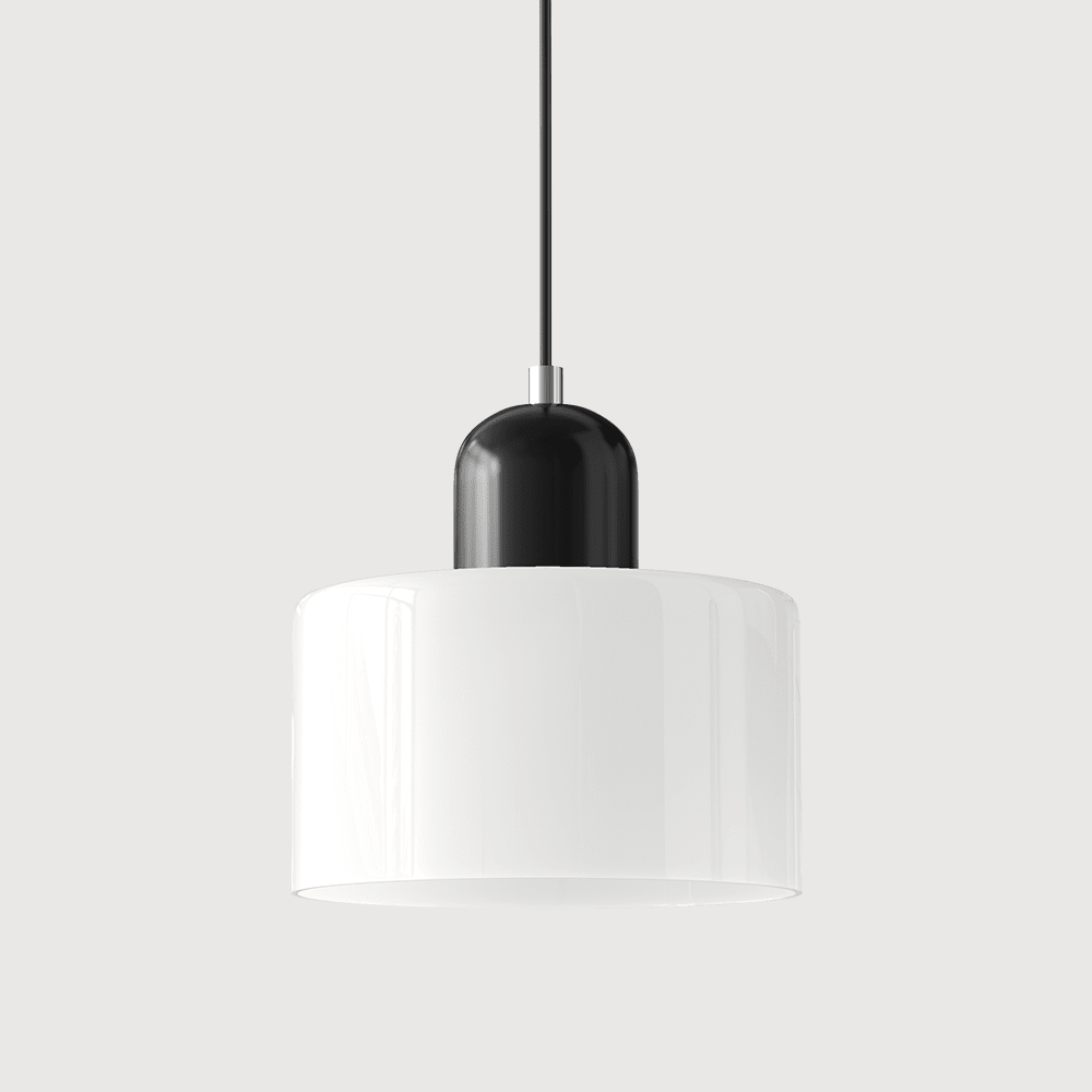 Glass pendant lamp featuring a modern geometric design, equipped with energy-efficient LED lighting, perfect for enhancing kitchen or dining area decor. 19