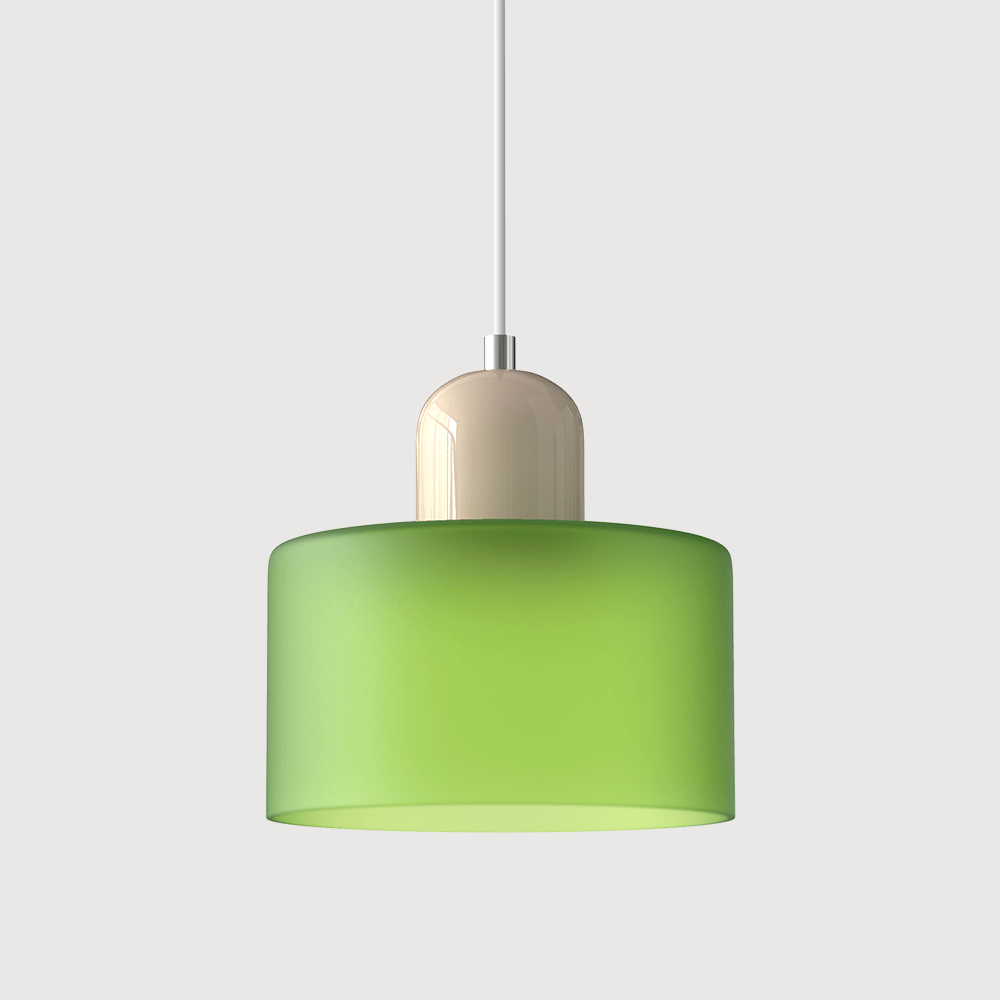 Glass pendant lamp featuring a modern geometric design, equipped with energy-efficient LED lighting, perfect for enhancing kitchen or dining area decor. 18