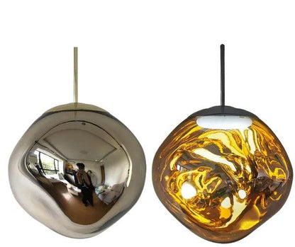 Glass pendant lamp featuring a minimalist design, made from tempered glass and metal, perfect for modern kitchen pendant lighting. 9