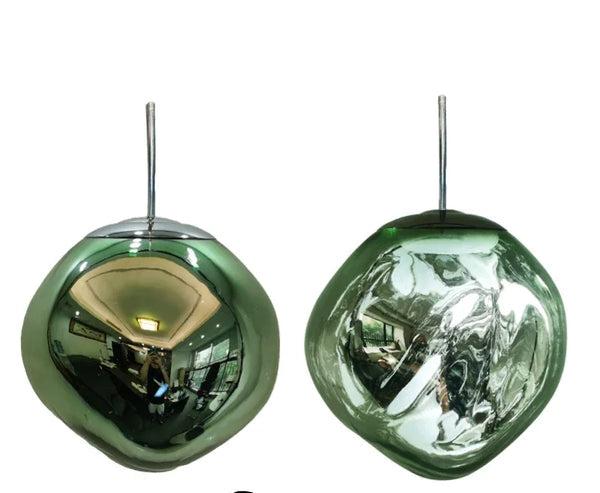 Glass pendant lamp featuring a minimalist design, made from tempered glass and metal, perfect for modern kitchen pendant lighting. 6
