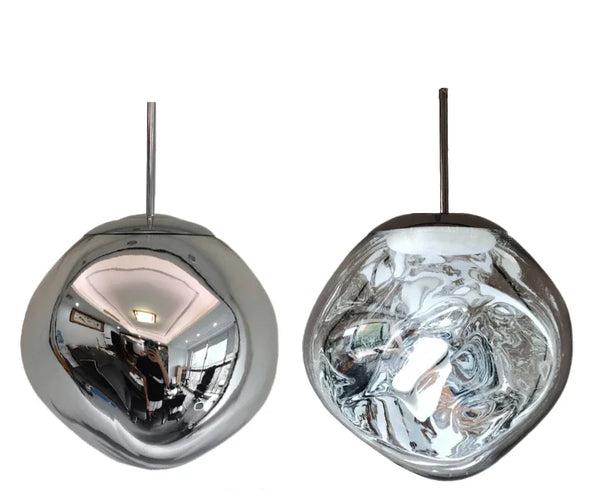 Glass pendant lamp featuring a minimalist design, made from tempered glass and metal, perfect for modern kitchen pendant lighting. 7