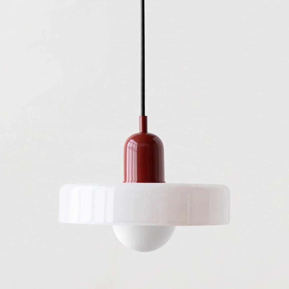 Glass pendant light with adjustable drop for kitchen island, featuring a modern retro design available in multiple colors, perfect for enhancing your culinary space. 22