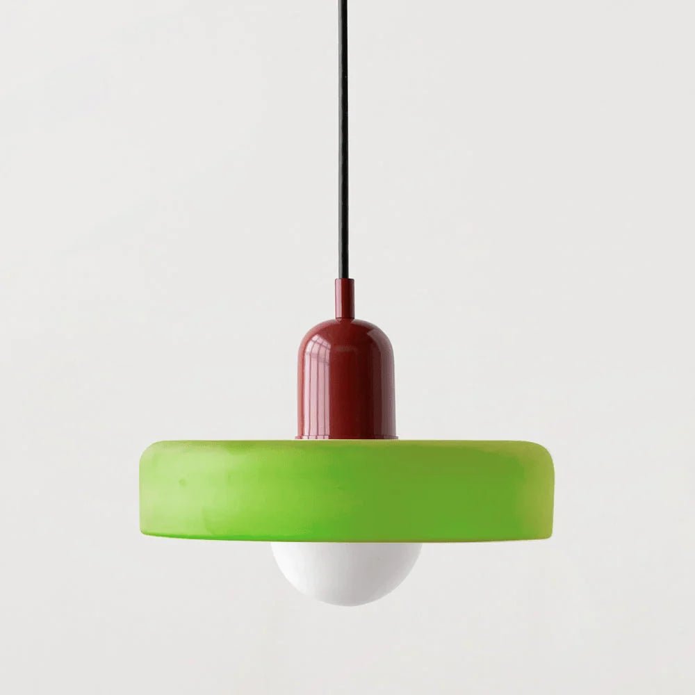 Glass pendant light with adjustable drop for kitchen island, featuring a modern retro design available in multiple colors, perfect for enhancing your culinary space. 30