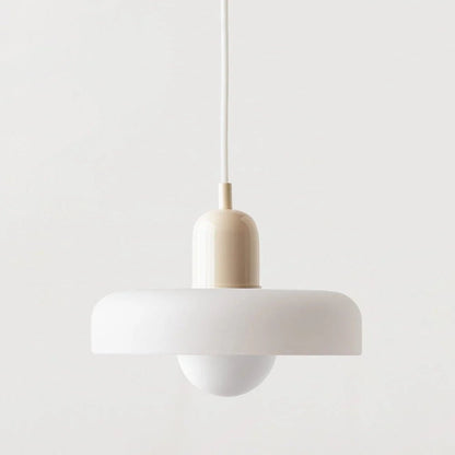 Glass pendant light with adjustable drop for kitchen island, featuring a modern retro design available in multiple colors, perfect for enhancing your culinary space. 12