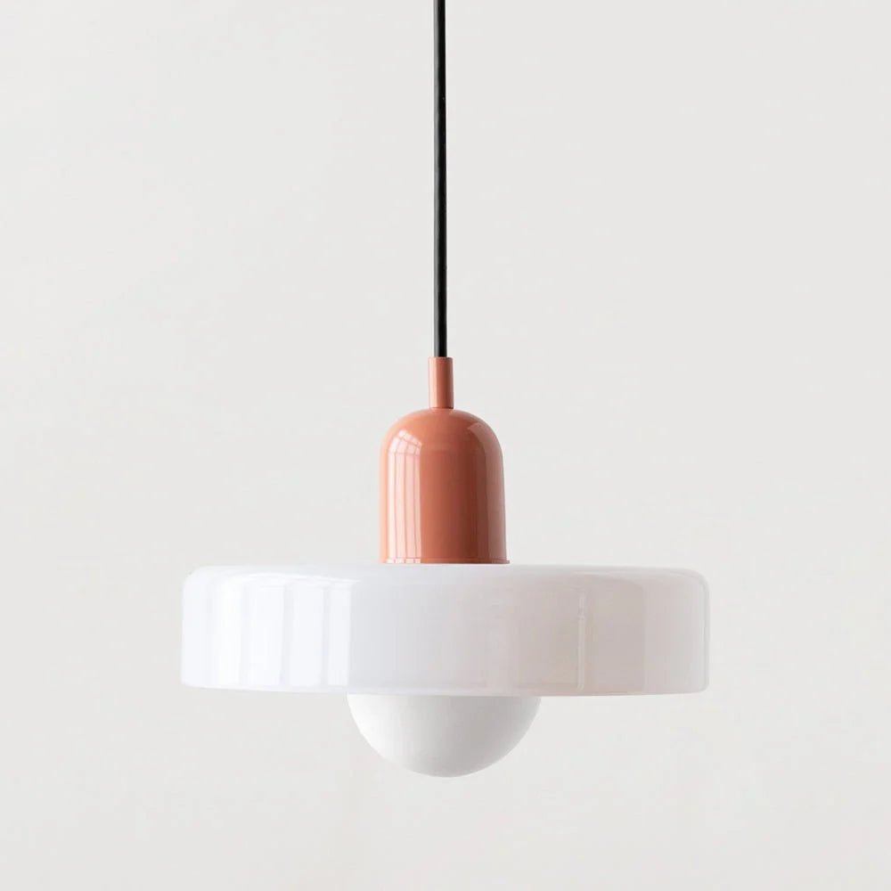 Glass pendant light with adjustable drop for kitchen island, featuring a modern retro design available in multiple colors, perfect for enhancing your culinary space. 18