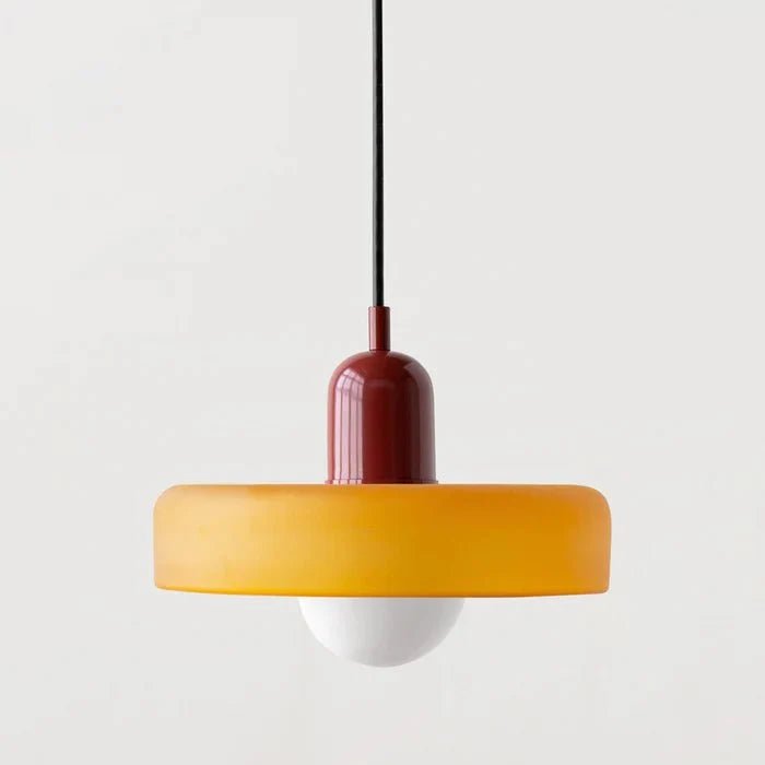 Glass pendant light with adjustable drop for kitchen island, featuring a modern retro design available in multiple colors, perfect for enhancing your culinary space. 28