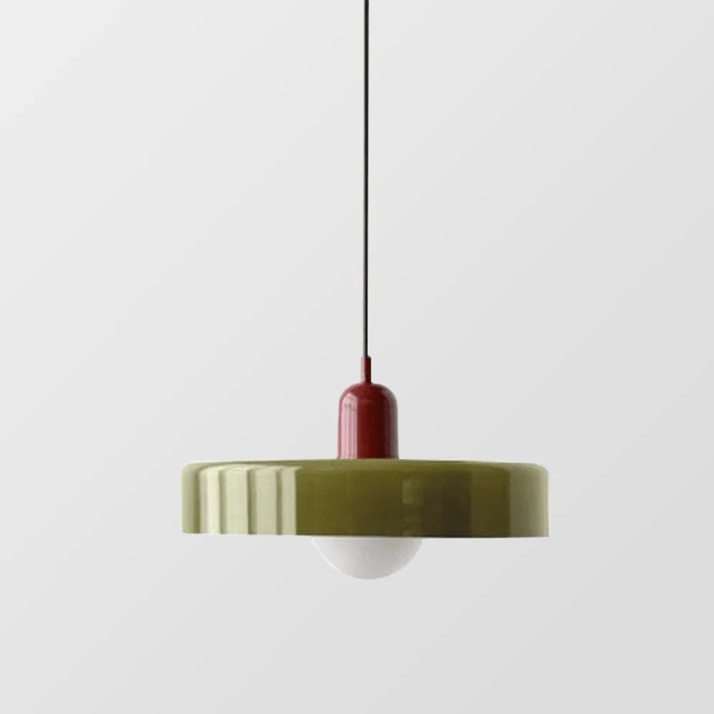 Glass pendant light with adjustable drop for kitchen island, featuring a modern retro design available in multiple colors, perfect for enhancing your culinary space. 31