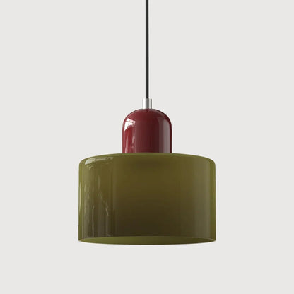 Glass pendant light featuring a retro design with a 15 cm diameter, adjustable suspension ideal for kitchen or dining spaces. 42