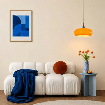 Glass pendant light featuring a minimalist Bauhaus design, perfect for illuminating kitchen islands and enhancing modern interior spaces. 8