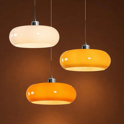 Glass pendant light featuring a minimalist Bauhaus design, perfect for illuminating kitchen islands and enhancing modern interior spaces. 2