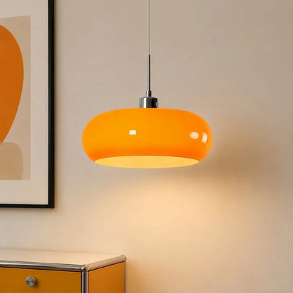 Glass pendant light featuring a minimalist Bauhaus design, perfect for illuminating kitchen islands and enhancing modern interior spaces. 6