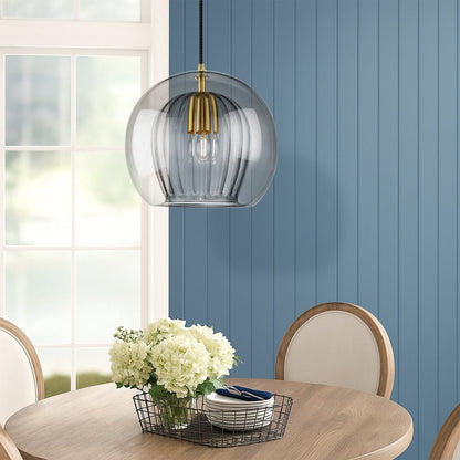 Dimmable LED glass pendant lighting for kitchen islands, featuring a minimalist design and available in 15cm, 20cm, and 25cm 2