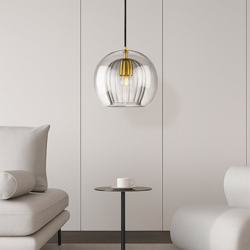 Dimmable LED glass pendant lighting for kitchen islands, featuring a minimalist design and available in 15cm, 20cm, and 25cm 4