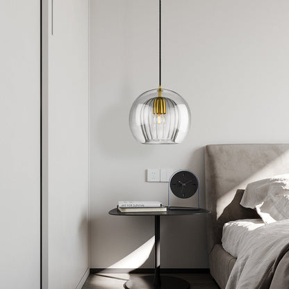 Dimmable LED glass pendant lighting for kitchen islands, featuring a minimalist design and available in 15cm, 20cm, and 25cm 5