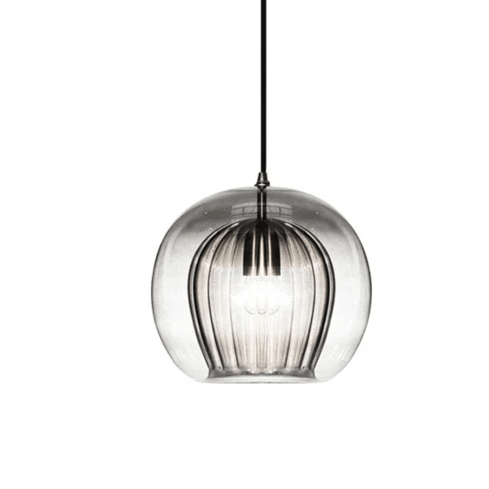 Dimmable LED glass pendant lighting for kitchen islands, featuring a minimalist design and available in 15cm, 20cm, and 25cm 15