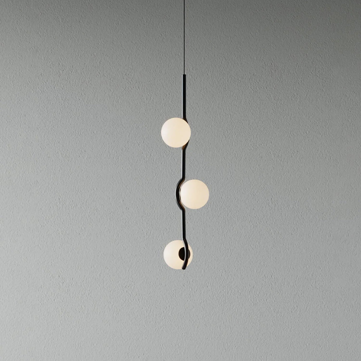 Globe pendant light featuring a modern white glass shade and sleek metal design, adjustable height for kitchen island or dining room illumination. 14