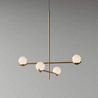 Globe pendant light featuring a modern white glass shade and sleek metal design, adjustable height for kitchen island or dining room illumination. 12