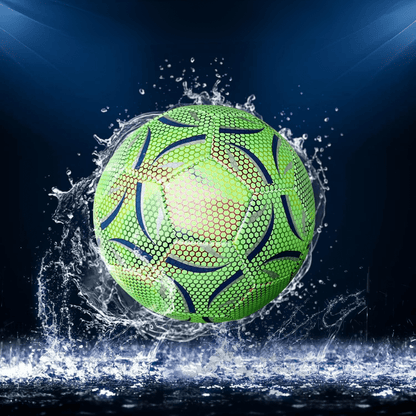 Glow in the Dark Soccer Ball + Durable Hand-Stitched Design + Night Play + Illuminated Outdoor Fun