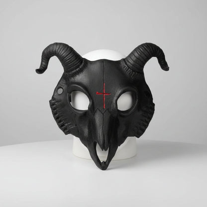 Halloween Goat Mask for parties featuring intricate detailing, designed for comfortable wear as a unique cosplay accessory. 2