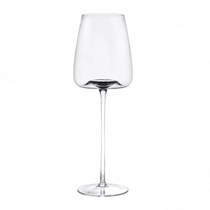Handmade lead-free crystal wine glasses set featuring elegant clear stemware, perfect for serving red, white, and champagne. 9