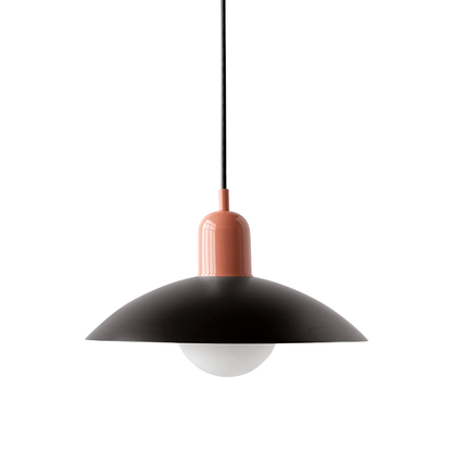 Hanging lamp with a curved metal shade designed for kitchen pendant lighting, featuring a minimalist style perfect for modern indoor decor. 17