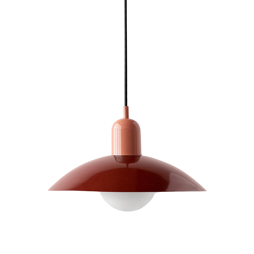 Hanging lamp with a curved metal shade designed for kitchen pendant lighting, featuring a minimalist style perfect for modern indoor decor. 21