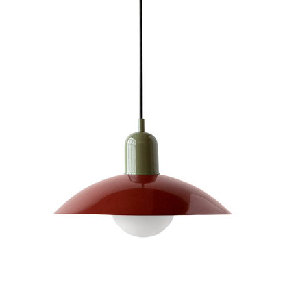 Hanging lamp with a curved metal shade designed for kitchen pendant lighting, featuring a minimalist style perfect for modern indoor decor. 23