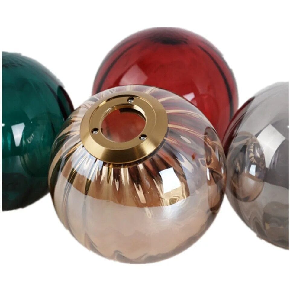 Modern glass hanging lamp with dimmable light feature, perfect for kitchen and home décor, showcasing a sleek design that enhances any interior space. 6