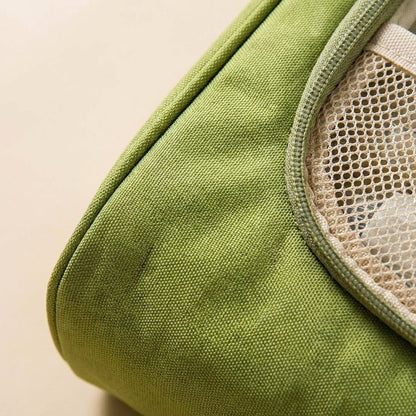 Hanging toiletry bag for travel featuring water-resistant lining, smart compartment division, and a foldable design for easy organization. 3