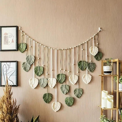 Hanging Wall Art with Leaves