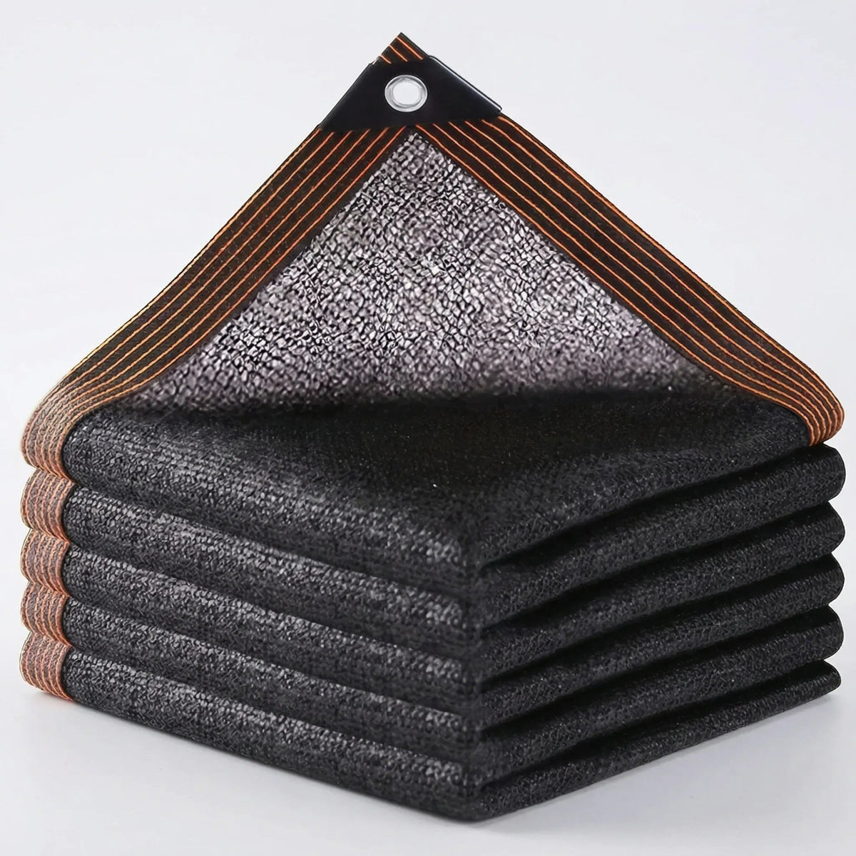 Heavy duty outdoor shade mesh with reinforced edges, designed for pergolas and patios, featuring a breathable black cover for optimal sun protection and ventilation. 0