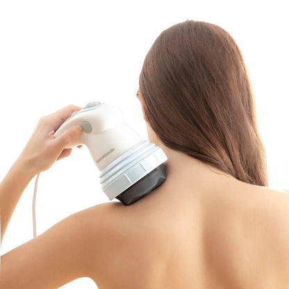 Home cellulite reduction device featuring infrared heat and vibrating massage technology for non-invasive skin smoothing and toning. 2
